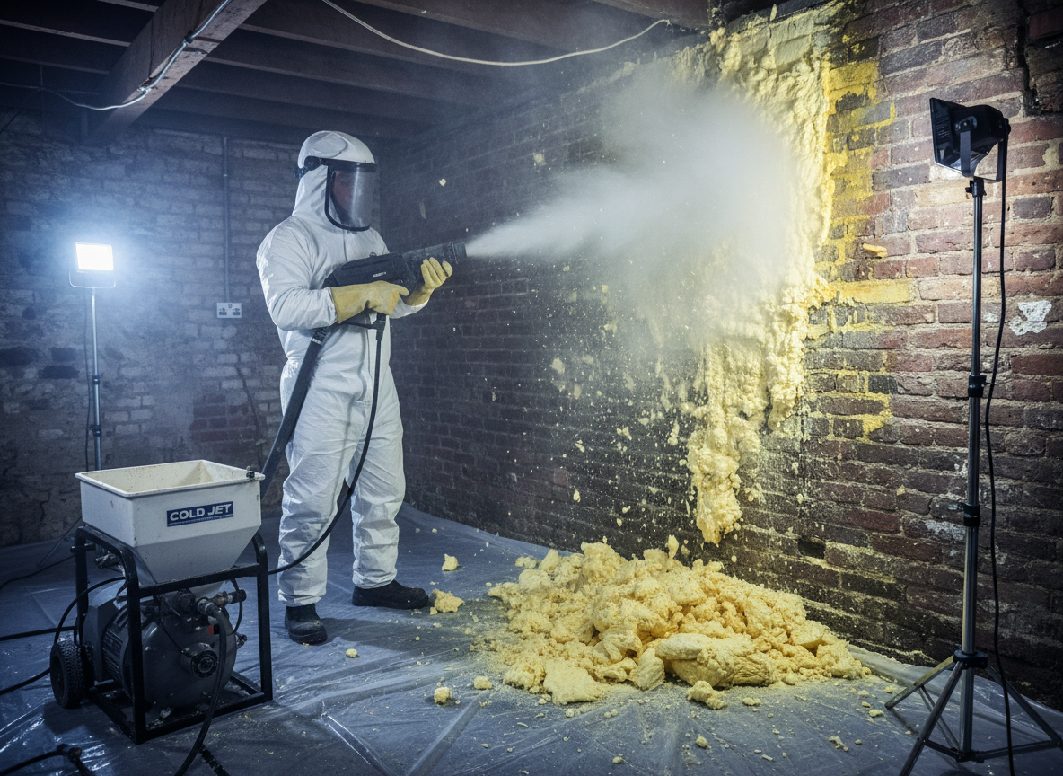 Dry Ice Blasting Spray Foam Removal in London, Greater London